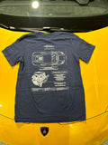 Huracan Diagram T-shirt - Navy Blue